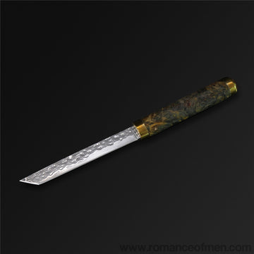 The Magic Pen Damascus Steel Fixed Blade-Romance of Men